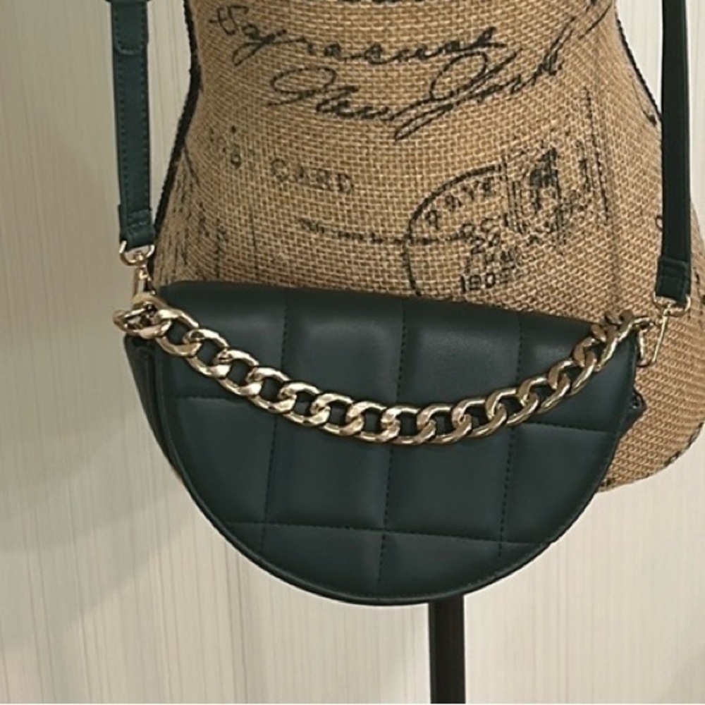 Urban Expressions Teal Crossbody Bag with Gold Chain